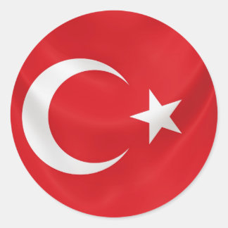 grumlig nationell flagga runt klistermärke
