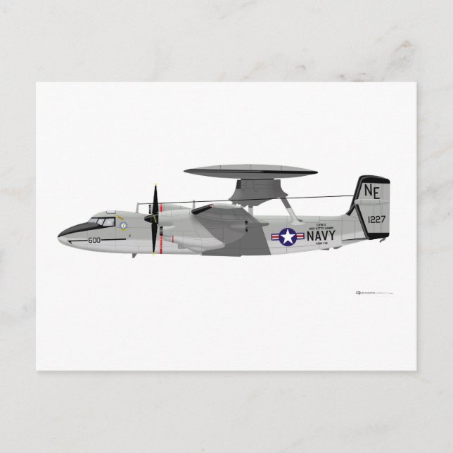 Grumman E-2C Hawkeye Vykort (Framsida)