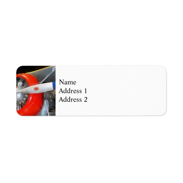 Grumman F3F-2 Biplan Returadress Etikett (Framsidan)