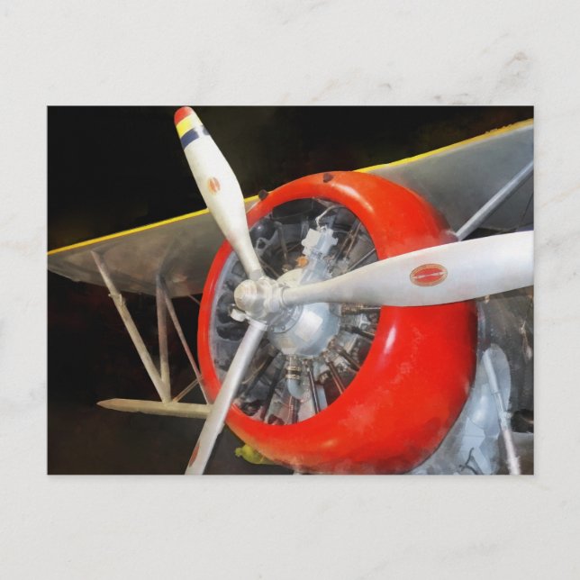 Grumman F3F-2 Biplan Vykort (Framsida)