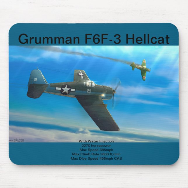 Grumman F6F-3 Hellcat musmattor (Framsidan)