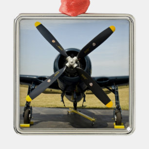 Grumman F8F Bearcat Marinflygplan på Julgransprydnad Metall