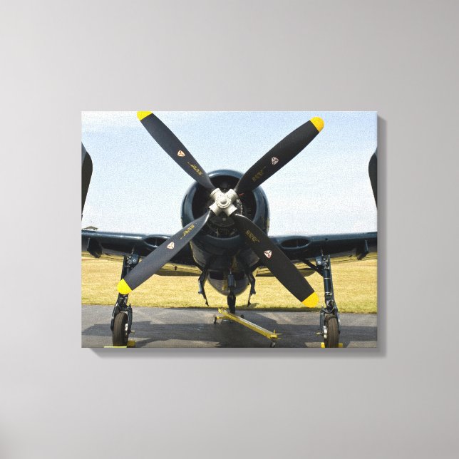 Grumman F8F Bearcat Navy hangarfartygsjaktplan på Canvastryck (Framsida)