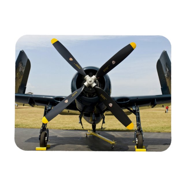 Grumman F8F Bearcat Navy hangarfartygsjaktplan på Magnet (Horisontell)