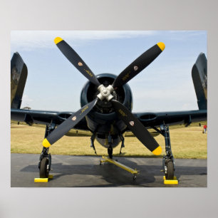 Grumman F8F Bearcat Navy hangarfartygsjaktplan på Poster