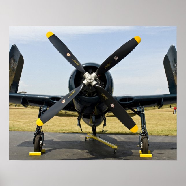 Grumman F8F Bearcat Navy hangarfartygsjaktplan på Poster (Framsidan)