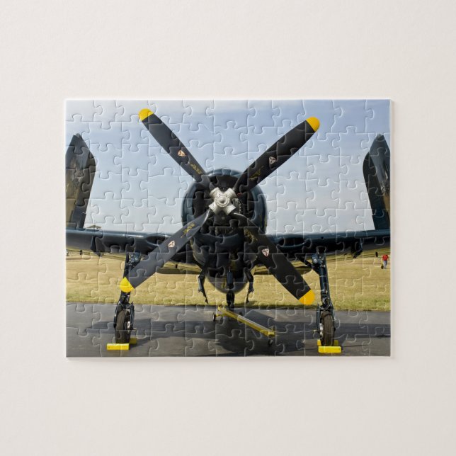Grumman F8F Bearcat Navy hangarfartygsjaktplan på Pussel (Horisontell)