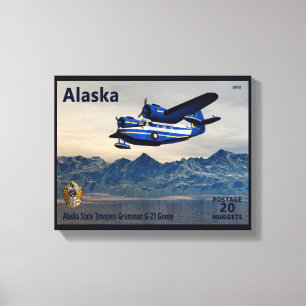 Grumman G-21 Goose - Alaska Postage Canvastryck
