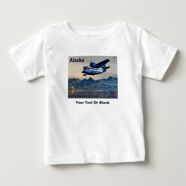 Grumman G-21 Goose - Alaska Postage T Shirt (Framsida)