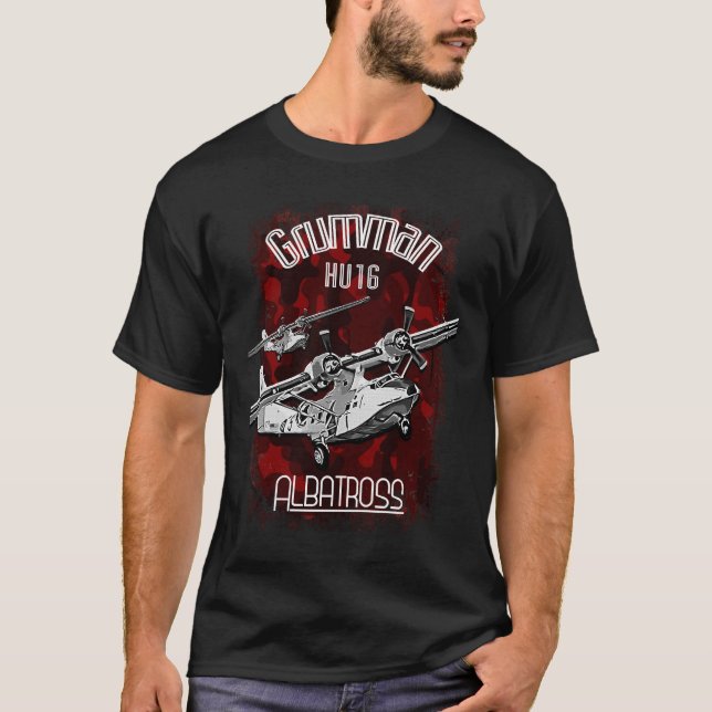 Grumman HU-16 Albatross Aircraft T Shirt (Framsida)