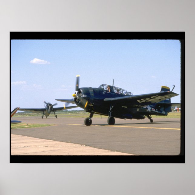 Grumman TBM Avenger. (flygplan_WWII Flygplan) Poster (Framsidan)