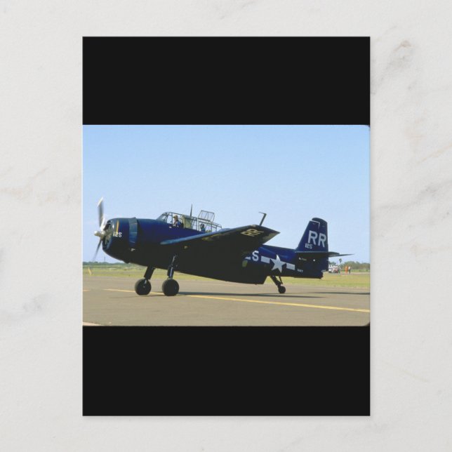 Grumman TBM Avenger, Lämnat Front_WWII Flygplan Vykort (Framsida)