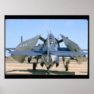 Grumman TBM Avenger, Vingar Folded_WWII Flygplan Poster