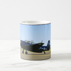 Grumman TBM hämnare, vänstra Front_WWII flygplan Kaffemugg