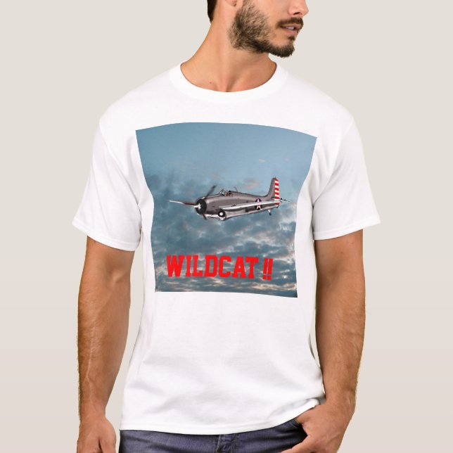Grumman Wildcat 1942 T-shirt (Framsida)