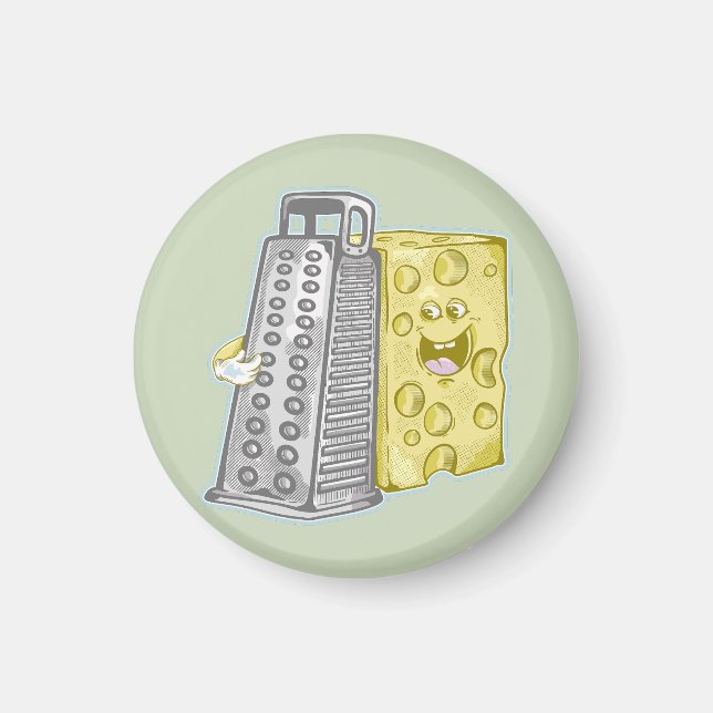 Grumost med grater-finare mat magnet (Framsidan)