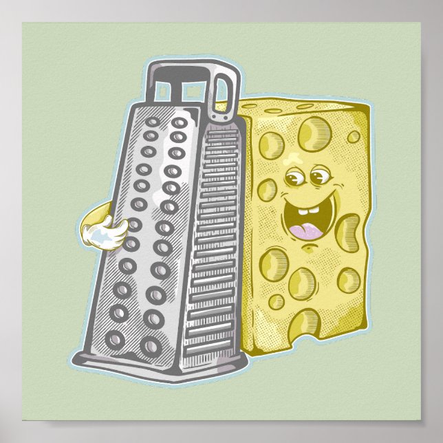 Grumost med grater-finare mat poster (Framsidan)