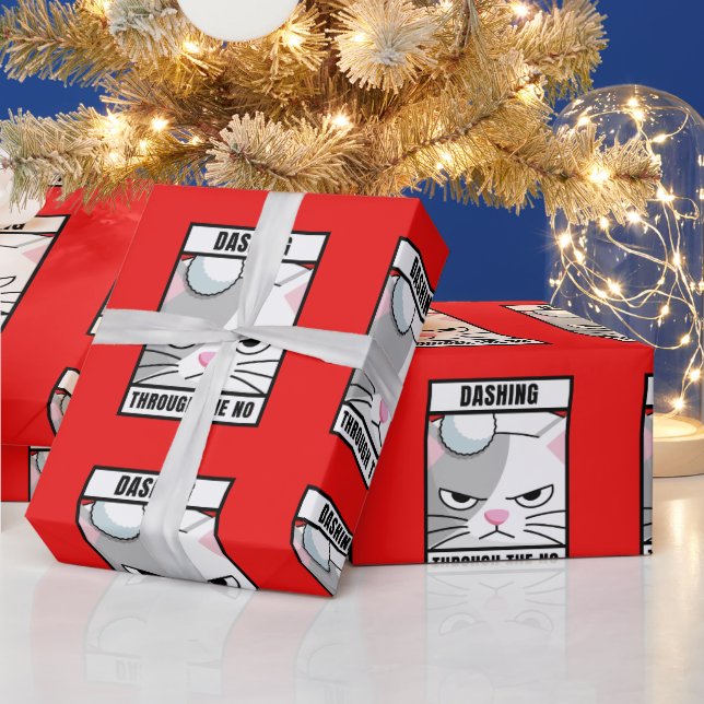 GRUMP CAT CHRISTMAS WRAPPP PAPPER PRESENTPAPPER (Helgdagar)