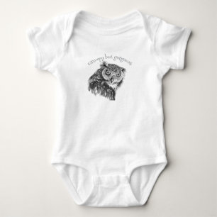 Grump minimalist vattenfärgstryck konst Uggle älsk T Shirt