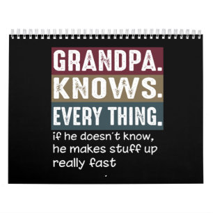Grumpa Älskare Grandpa känner till allt Kalender