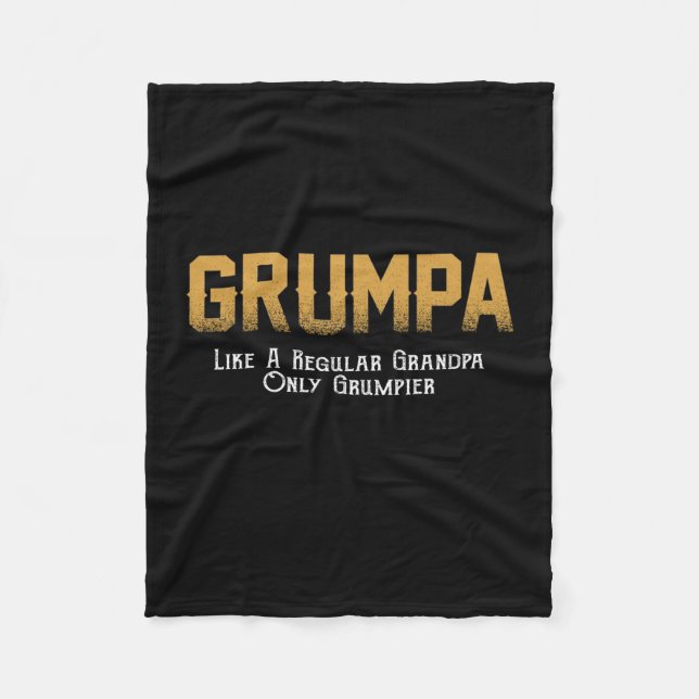 Grumpa Älskare| Grumpa som en vanlig morfar Fleecefilt (Framsidan)