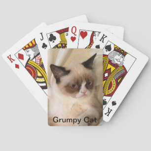 Grumpa Cat-uppspelningskort Spelkort