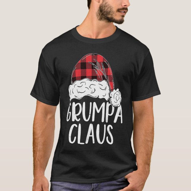 Grumpa Claus Christmas Costume  Santa Matching Fam T Shirt (Framsida)