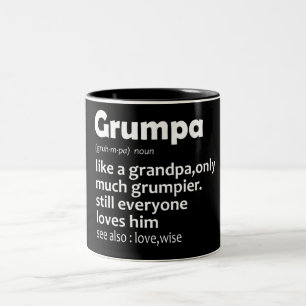 Grumpa Definition/Grandpa Två-Tonad Mugg