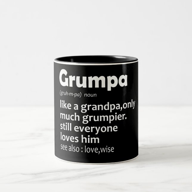Grumpa Definition/Grandpa Två-Tonad Mugg (Center)