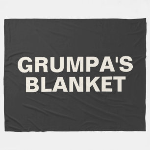Grumpa Funny Gag Gift for Grumpy Grandpa Fleecefilt