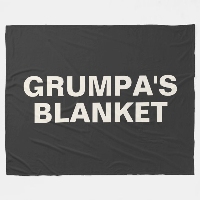 Grumpa | Funny Gag Gift for Grumpy Grandpa Fleecefilt (Framsidan (Horisontell))