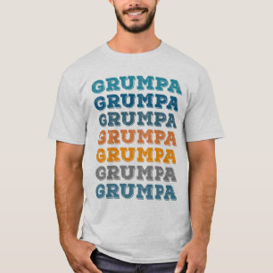 Grumpa Funny Grumpy Grandpa Vintage Text Design T Shirt