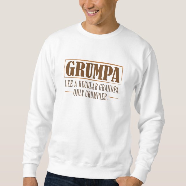 Grumpa Lång Ärmad Tröja (Framsida)
