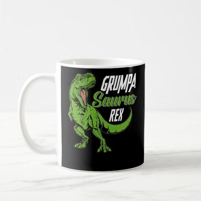 Grumpa-Saurus Rex Dinosaur GrumpaSaurus Kaffemugg (Vänster)