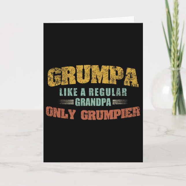 Grumpa som en vanlig farfar, bara grinig pappa kort (Framsida)