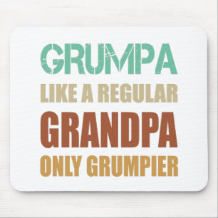 Grumpa som en vanlig farfar, bara grinig pappa musmatta