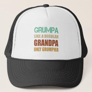 Grumpa som en vanlig farfar fast grinig far keps