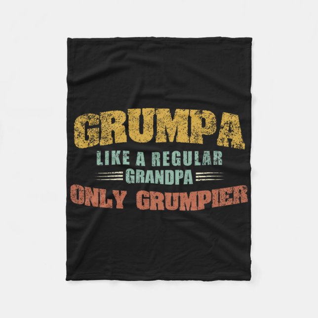 Grumpa som en vanlig morfar, endast Grumpier Far Fleecefilt (Framsidan)