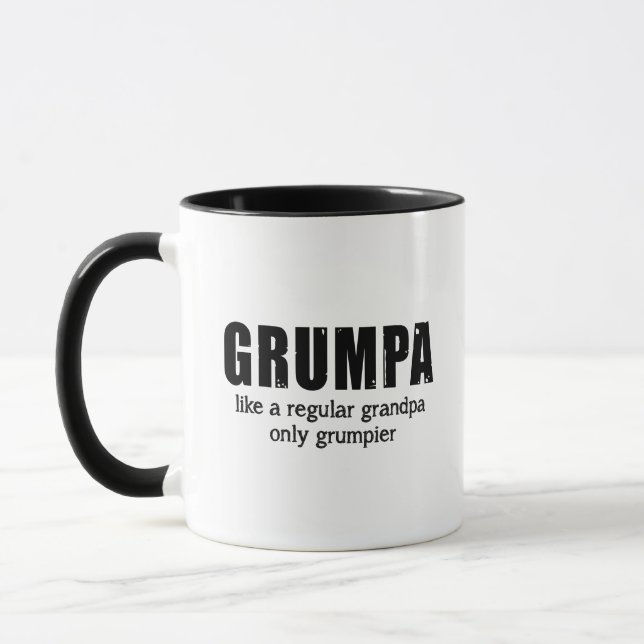 Grumpa som en vanlig morfar... mugg (Vänster)