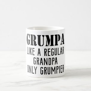 Grumpa som en vanlig morfar Mugg-gåva Kaffemugg