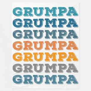 Grumpa Synlig grumpy Grandpa Retro-textdesign Fleecefilt