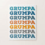 Grumpa | Synlig grumpy Grandpa Retro-textdesign  Pussel<br><div class="desc">Enkel textdesign i vintagen av ett intilliggande smeknamn för morfar - grumpa.</div>
