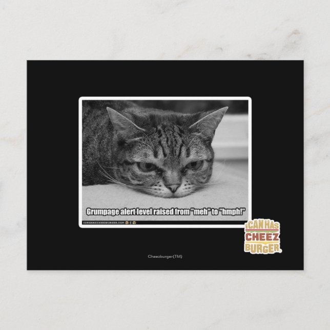 Grumpage-varning Vykort (Framsida)
