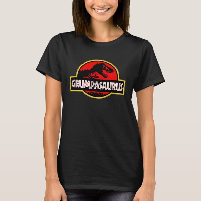GRUMPASAURUS  GRUMPY OLD MAN JOKE DINOSAUR T SHIRT (Framsida)