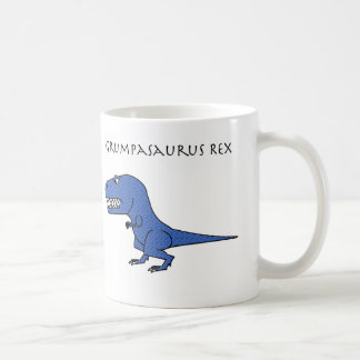 Grumpasaurus Rex blått texturerad mugg