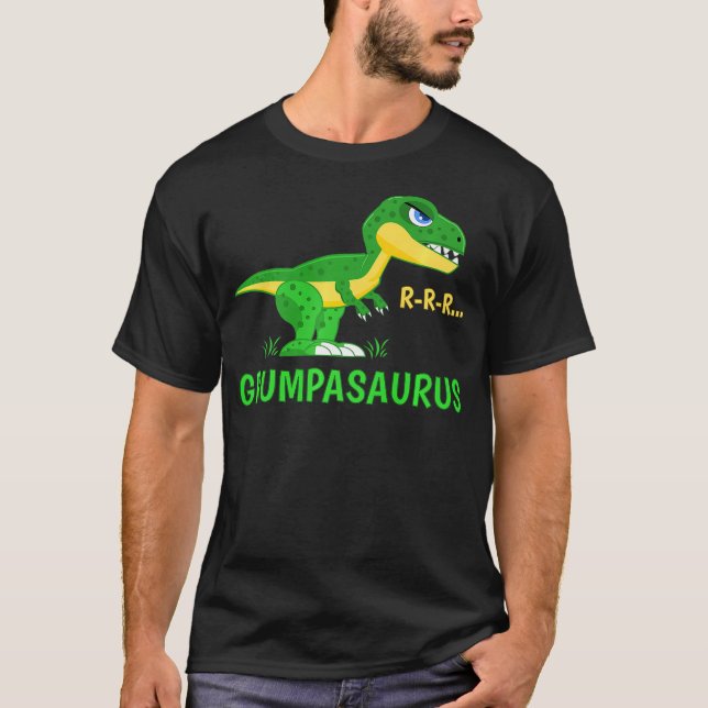 Grumpasaurus Rex Cute and Funny Dinosaur T Shirt (Framsida)