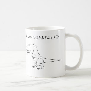 Grumpasaurus Rex skissar muggen Kaffemugg