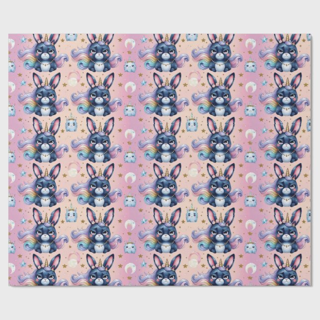 grumpig marin, blå enmajsbunj presentpapper (Platt)
