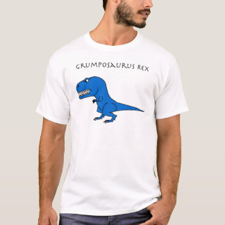 Grumposaurus Rex blått Tee Shirt