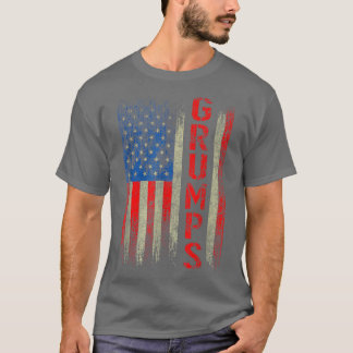 Grumps Gift America Flagga Gift För manar Fars dag T Shirt